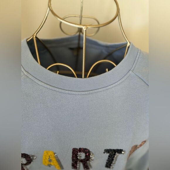Aerie blue sequin PARTY sweatshirt M - Picture 8 of 12